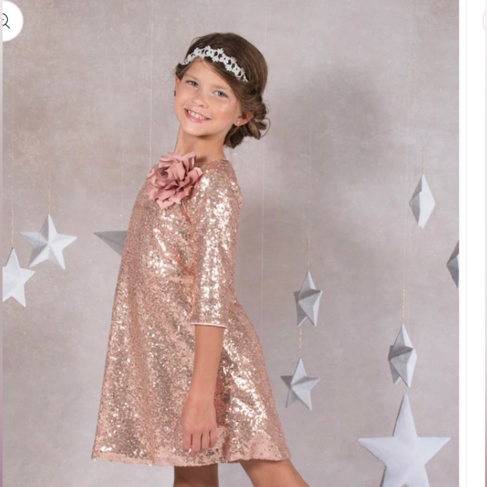 Kid’s Dream Sleeve Sequin Dress